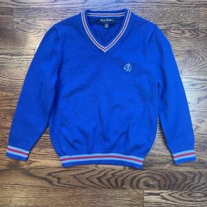 Brooks Brothers Boys Classic Knit V-Neck Sweater Preppy Size 4